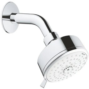 GROHE Tempesta Cosmopolitan 100 Hoofddouche - 10cm - 4 straalsoorten - wandmontage - chroom/wit 27869001