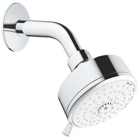 GROHE Tempesta Cosmopolitan 100 Hoofddouche - 10cm - 4 straalsoorten - wandmontage - chroom/wit 27869001
