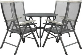 Balero ronde verstelbare bistroset strekmetaal Ø90 cm. - Antraciet