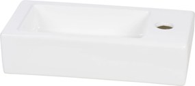 Saqu Trento fontein rechts 36x18cm glanzend wit