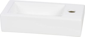 Saqu Trento fontein rechts 36x18cm glanzend wit