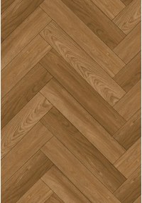 Mexen Overland Park visgraat vinyl panelen 635 x 127 mm SPC 6,5 mm onderlaag 1,5 mm, 4 V-Groef, Jatoba