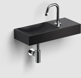 Clou Vale Fontein Krg. Rechts 45x19x7 cm Mat Zwart