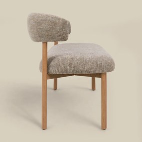 Eetkamerbank Eiken Met Grove Stof 180 Cm