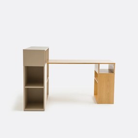 Omkeerbaar hoekbureau met opbergruimte, Biface