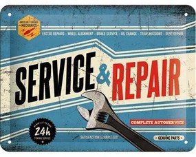 Metalen wandbord Service & Repair, (20 x 15 cm)