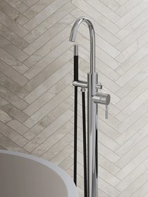 Saniclear Talpa Curved Pro vrijstaande badkraan chroom