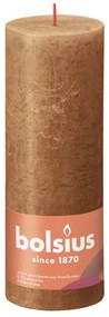 Bolsius Stompkaarsen Shine 4 st rustiek 190x68 mm spice brown