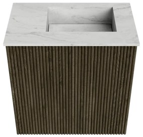 Mondiaz Joya DLux 40cm toiletmeubel shadow met wastafel faye rechts zonder kraangat opalo