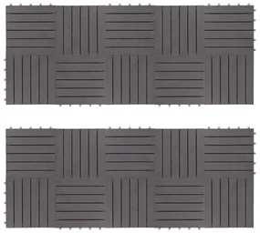 vidaXL Terrastegels 20 st 30x30 cm massief acaciahout greywash