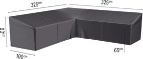 Platinum AeroCover Loungesethoes - Symmetrisch - 325x325x100x65/90 cm - Ademend & UV-bestendig