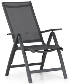 Tuinset 6 personen 220 cm Aluminium/Textileen /Graniet/Aluminium/textileen Grijs Presto Vasto/Graniet