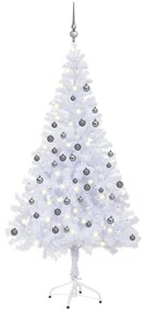 vidaXL Kunstkerstboom met LED's en kerstballen 380 takken 150 cm