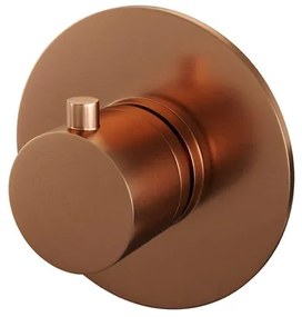 Brauer Copper Edition inbouwthermostaat - met inbouwdeel - 1 gladde knop - PVD - geborsteld koper 5-GK-018RR