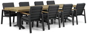 Tuinset 8 personen 330 cm Aluminium Grijs Lifestyle Garden Furniture Marietta/Superior