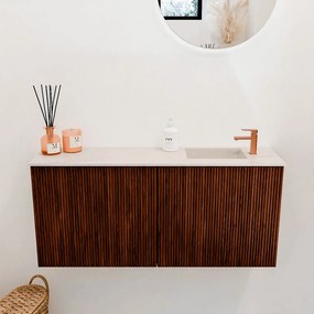 Mondiaz Joya DLux 90cm toiletmeubel ruby met wastafel faye rechts 1 kraangat meli