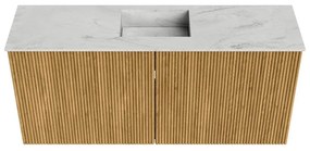 Mondiaz Joya DLux 90cm toiletmeubel oak met wastafel faye midden zonder kraangat opalo