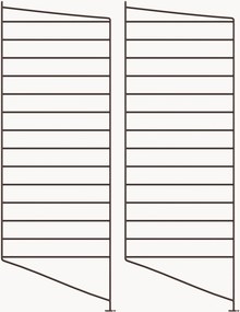 Vloerpaneel String System, B 30 x H 85 cm, in verschillende setgroottes