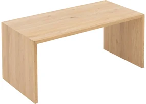 Goossens Bijzettafel Quinze, hout eiken onbewerkt, modern design, 110 x 50 x 50 cm