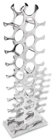 vidaXL Wijnrek 27 flessen zilverkleurig aluminium