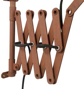 Vintage uittrekbare wandlamp roest met glas - Scissors Glass Industriele / Industrie / Industrial, Landelijk / Rustiek E27 Binnenverlichting Lamp