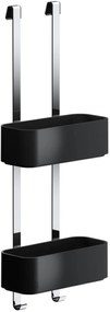 Geesa Frame hangend doucherek 24,9x13,3x65cm zwart/chroom