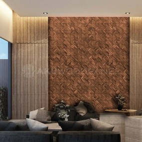 Decoratief Houten Wandpaneel | Clover Brown | 60×60 cm | Amerikaans Notenhout