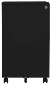 vidaXL Ladeblok verrijdbaar 39x45x67 cm staal zwart