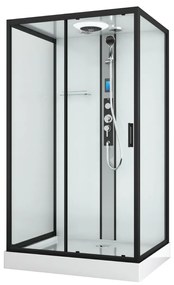 Badstuber Boston complete douchecabine 120x90x215cm zwart mat