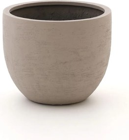 Bloempot Luca Lifestyle Terreno | Taupe Kunststof  | ø55cm | Geschikt voor Buiten en binnen | Kees Smit Tuinmeubelen