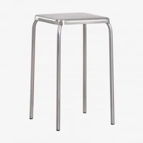 Stapelbare Set Van 4 Lage Krukken 45 Cm Van Roestvrij Staal Narnial Roestvrij Staal - Sklum