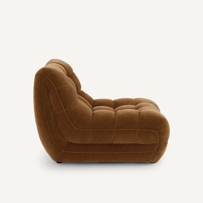 Modulaire gecapitonneerde fauteuil, fluweel, JUD