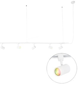 Smart hang railsysteem wit 1-fase incl. 5 Wifi GU10 - Jeana Modern GU10 Binnenverlichting Lamp