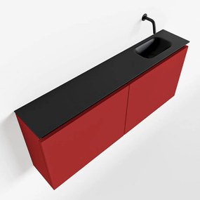 Mondiaz Ture 120cm toiletmeubel fire met wastafel urban rechts geen kraangat