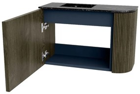 Mondiaz Joya DLux 60cm toiletmeubel ronding rechts shadow met wastafel faye links zonder kraangat lava