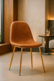 Stoel Golden Teok Polyskin Cacao