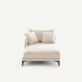 Longchair in polyester-katoen, MODERNISTE, ontwerp van Emmanuel Gallina