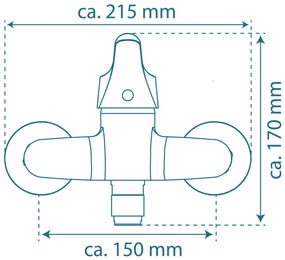 Schutte ATTICA ééngreepsmengkraan keuken, wandmontage, chroom