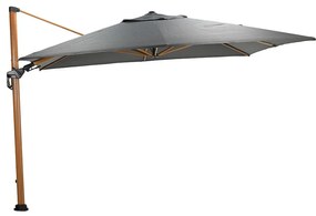 Garden Impressions Zweefparasol Hawaii Deluxe 300x300 - teak look / donker grijs