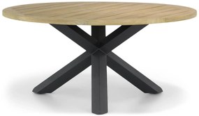 Dining Tuintafel rond 160 cm Teak Old teak greywash Rockville