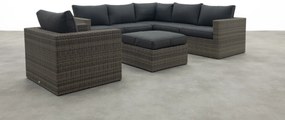 Atlanta wicker loungeset 5-delig – Organic grey - Garden impressions