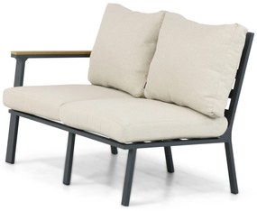 Hoek loungeset 6 personen Aluminium/Polywood (grey teakfinish) Grijs  Lifestyle Garden Furniture Santiago