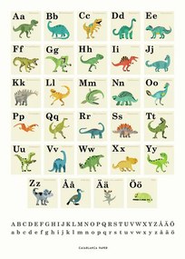Ilustratie Alfabet Dinosaurier, Erik Wintzell