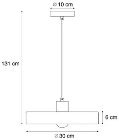 Retro hanglamp goud met beige glas - Jina Retro E27 rond Binnenverlichting Lamp