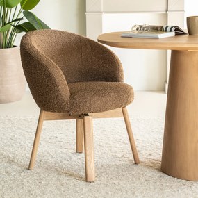 Eleonora Livia Eetstoel Hout Frame Bruin