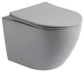 Lambini Design Kala hangend randloos toilet met softclose zitting grijs mat