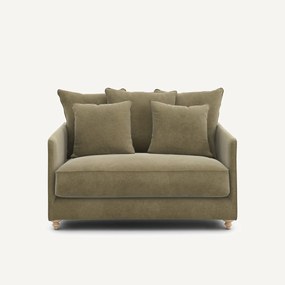 2-zits slaapbank van linnen fluweel, LAZARE