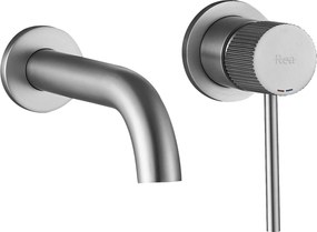 Inbouw wastafelkraan Rea Lungo Stripe Brush Nickel