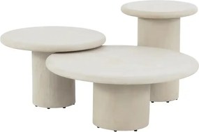 4 Seasons Outdoor Hampton mortex loungetafel met rond blad Ø 80 cm SALE Loungetafel   beige weerbestendig