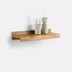 Wandplank in massief eik, 60 cm, Hiba